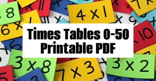 Times Tables 0-50 - Free Printable PDF